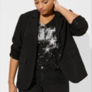 Torrid Relaxed Fot City Twill Blazer BNWT